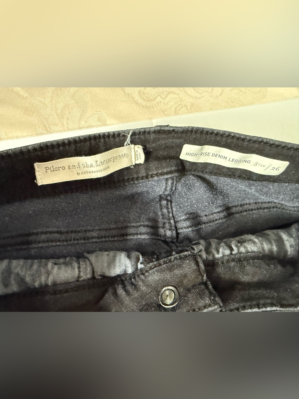 Anthropologie Pilcro High Rise Stretch Ankle Skinny Jeans Black 26 - Picture 12 of 14